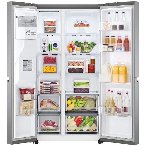 FRIDGE SIDE BY SIDE  GSLV70PZTE (180x90x75 / E / INOX / FNF / ΒΡΥΣΑΚΙ / ICEMAKER / WI-FI / 674Lt)